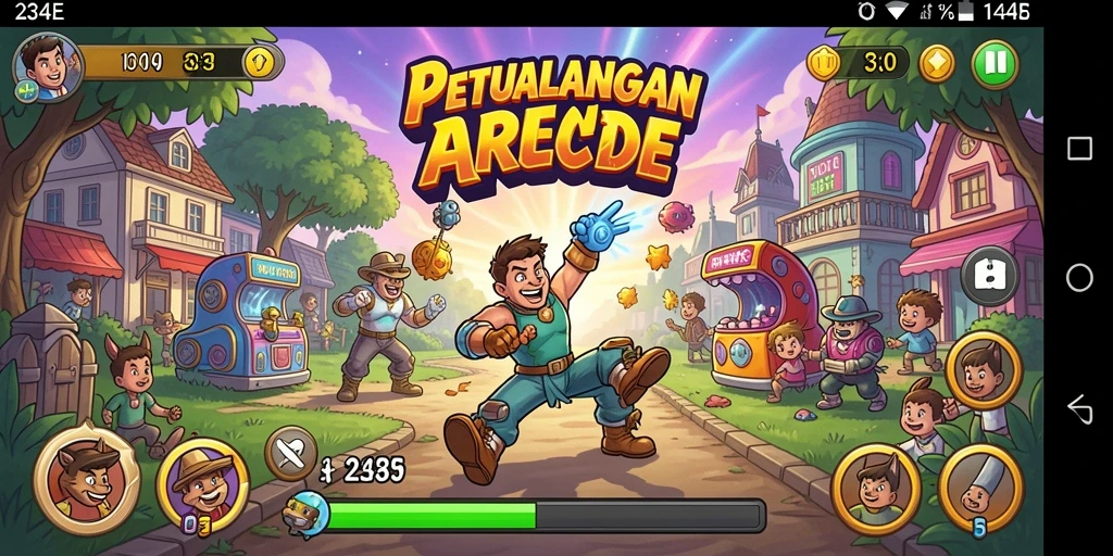 Tampilan gameplay dari 234E yang seru dan menantang.