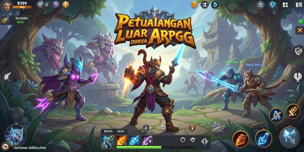 Screenshot gameplay ARPG yang menampilkan pertempuran menegangkan.