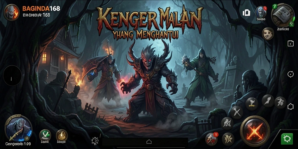 Screenshot menampilkan momen menegangkan dalam BAGINDA168 saat menjelajahi lokasi angker.