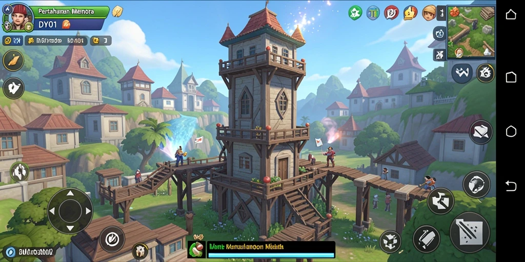 Screenshot gameplay <strong>DY01</strong> menampilkan aksi Tower Defense yang seru.