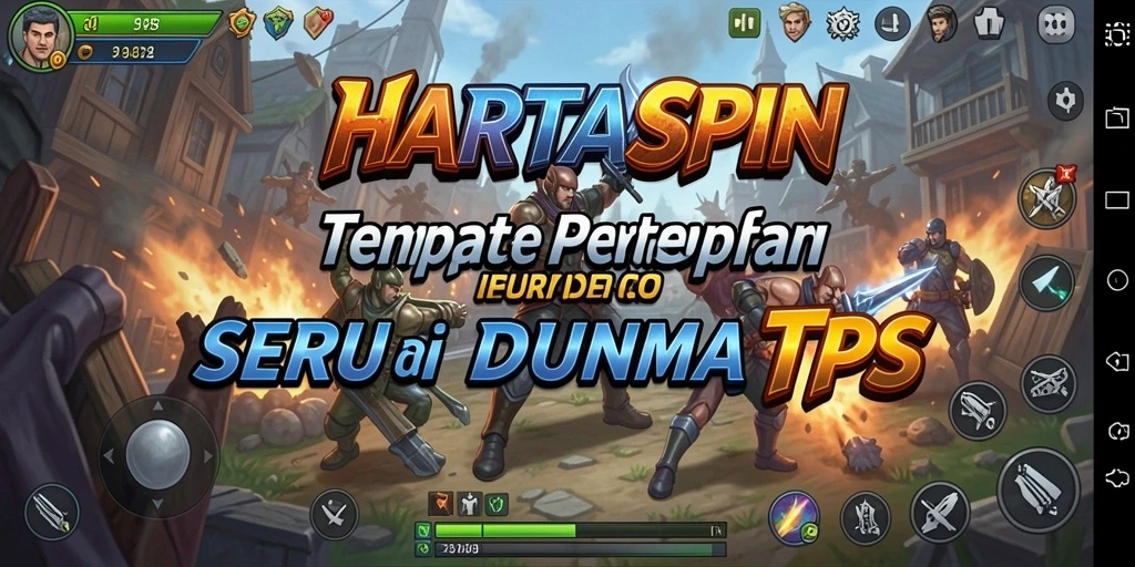 Screenshot HARTASPIN menampilkan aksi pertempuran seru dalam gameplay TPS.