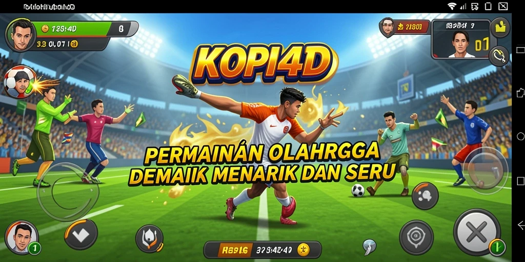 Tampilan gameplay seru dalam KOPI4D yang penuh aksi olahraga.