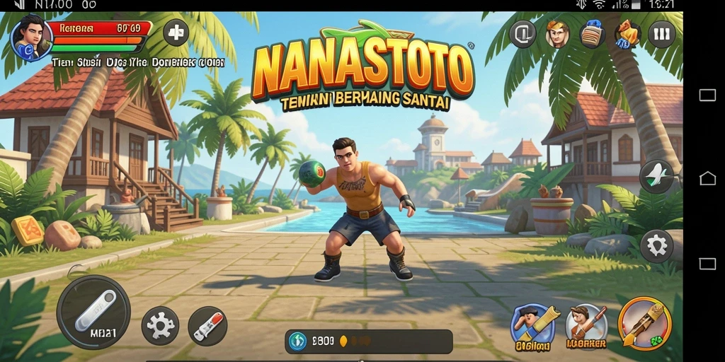 Screenshot NANASTOTO menunjukkan gameplay yang seru dan penuh warna.