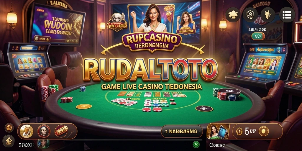 Tampilan gameplay seru dari aplikasi RUDALTOTO Live Casino.