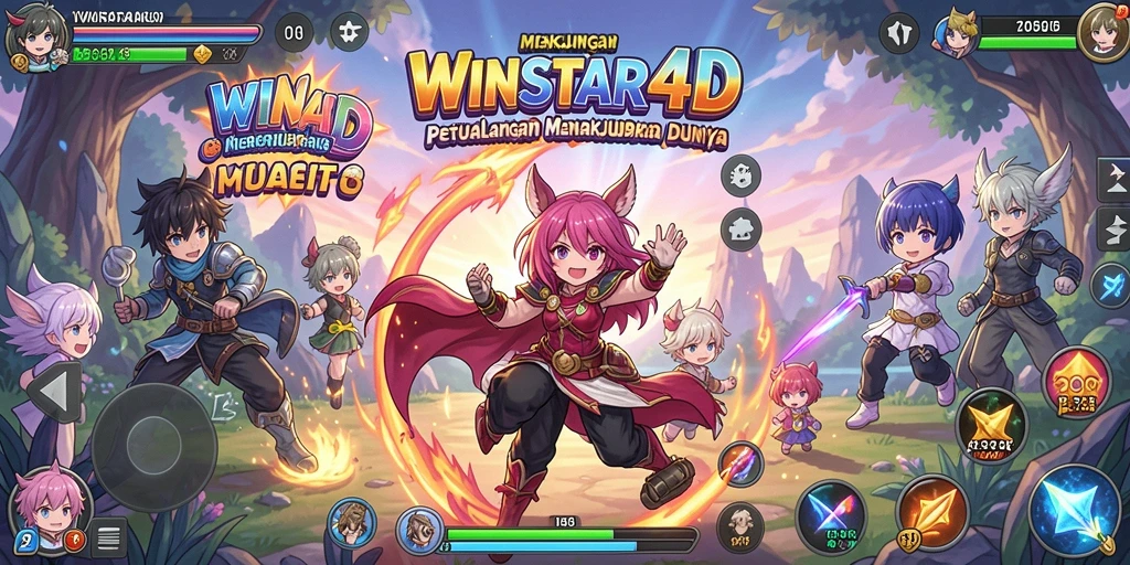 Gameplay seru WINSTAR4D dengan karakter Anime yang menawan.